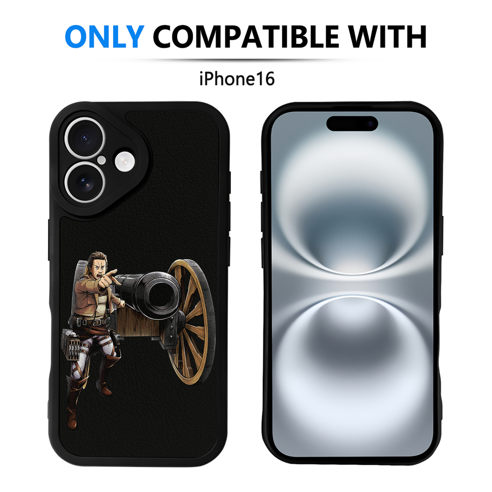（画像用） 進撃の巨人 Attack on Titan 【iPhone 16シリーズ対応】シリコンスマホケース（レザー調） 材質：シリコン
